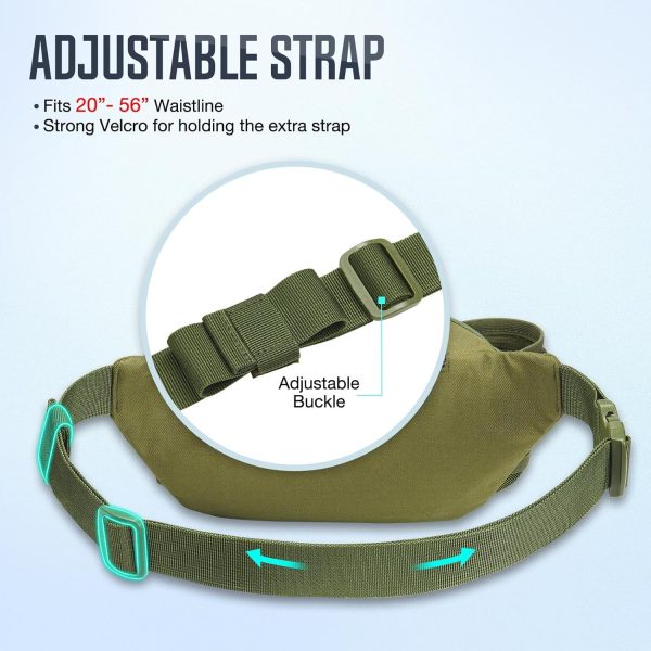 Piscifun Fishing Fanny Tackle Bag with Adjustable Waist Strap, Small Fishing Bag - Image 6