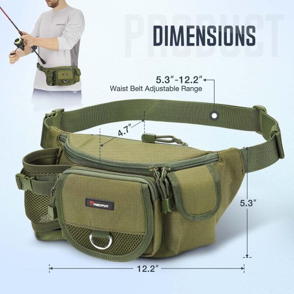 Piscifun Fishing Fanny Tackle Bag with Adjustable Waist Strap, Small Fishing Bag - Image 7